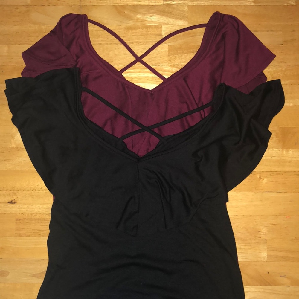 2 Criss Cross Blouses